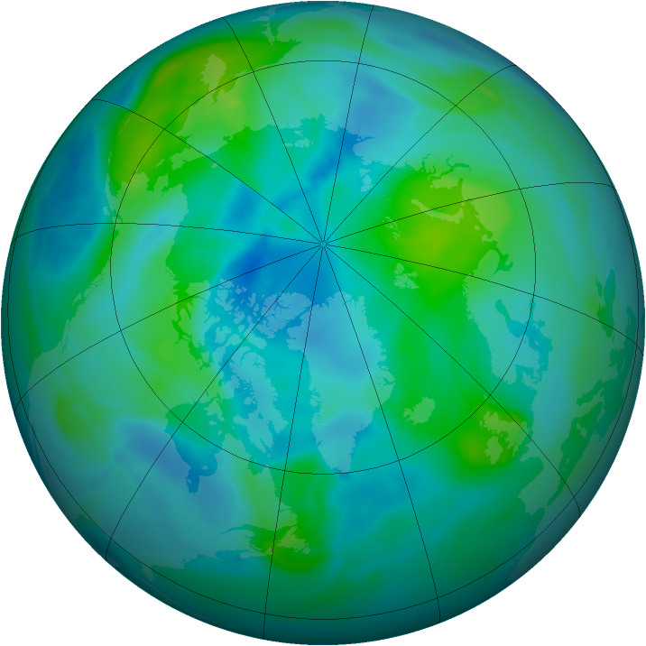 Arctic ozone map for 24 September 2007
